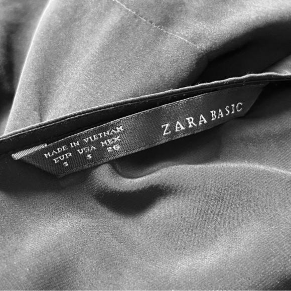 Zara Basic Black Plunge Neck Ankle Zip Harem Jumpsuit Size S - Picture 12 of 15